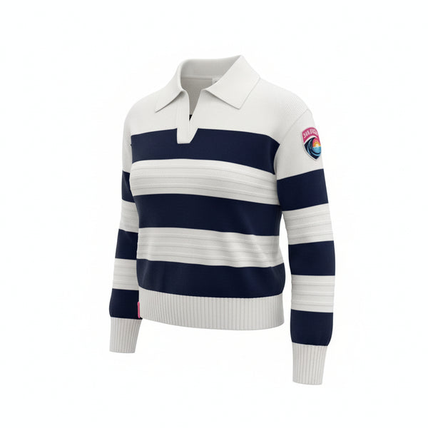Women's San Diego Wave FC Sally Rugby Polo Sweater