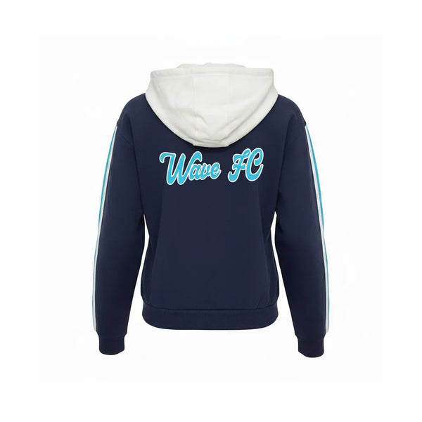 Women's San Diego Wave FC Striped Color Blocked Full Zip Hoodie