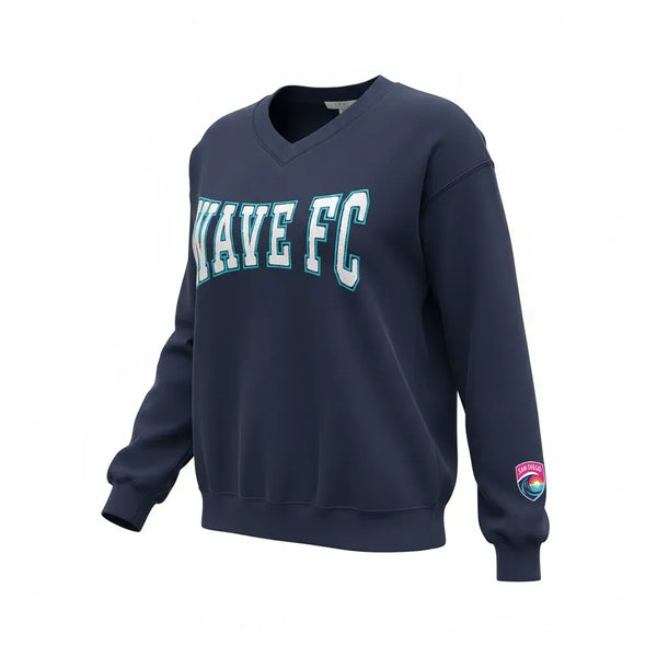 Women's San Diego Wave FC Wordmark V-Neck Sweatshirt