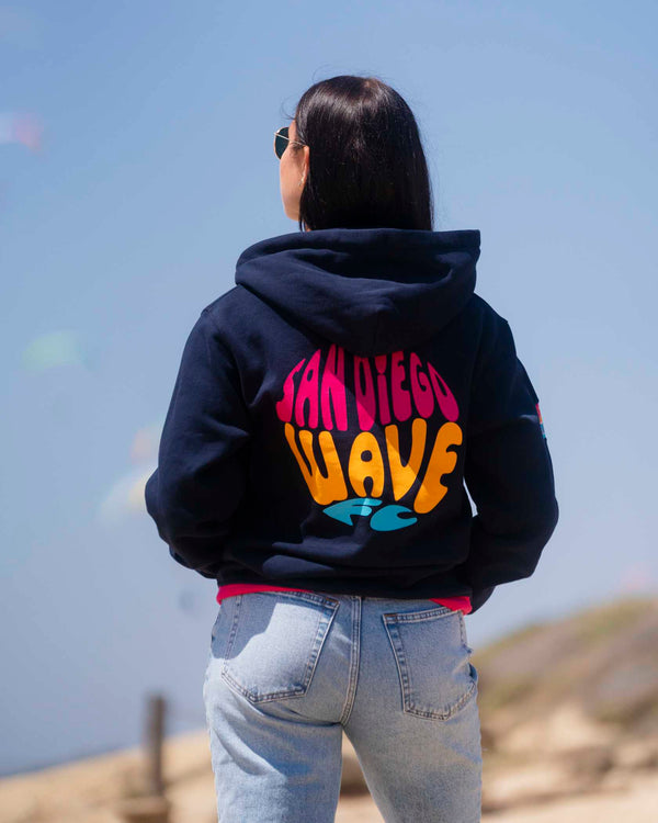 Unisex San Diego Wave FC Groovy Full Zip Hoodie