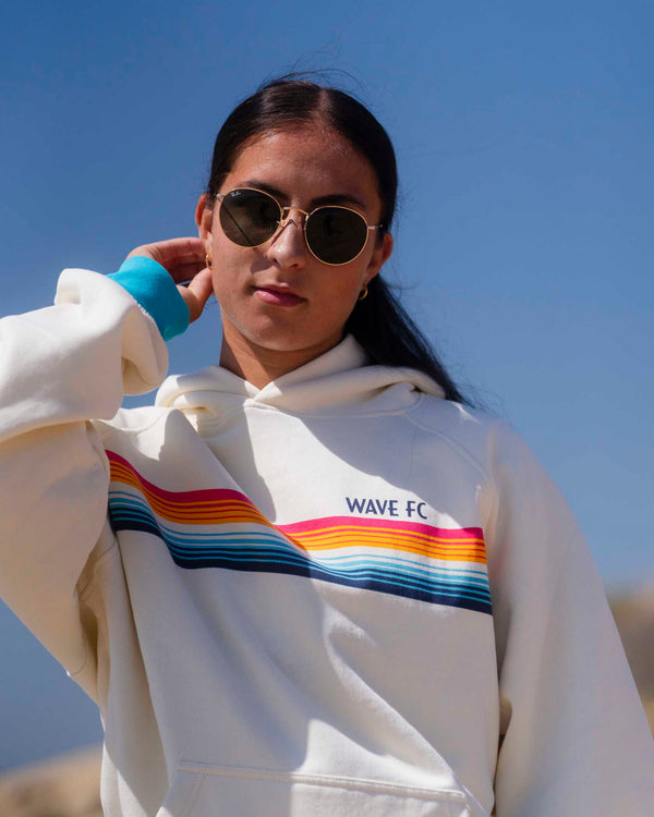 Unisex San Diego Wave FC Sunset Stripes Oversized Hoodie