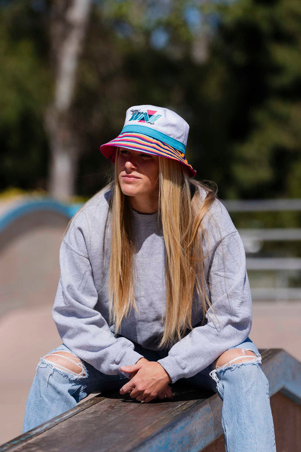 San Diego Wave FC Retro Sunset Reversible Bucket Hat