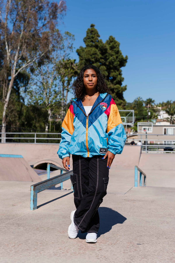 Unisex San Diego Wave FC Retro Sunset Wind Breaker