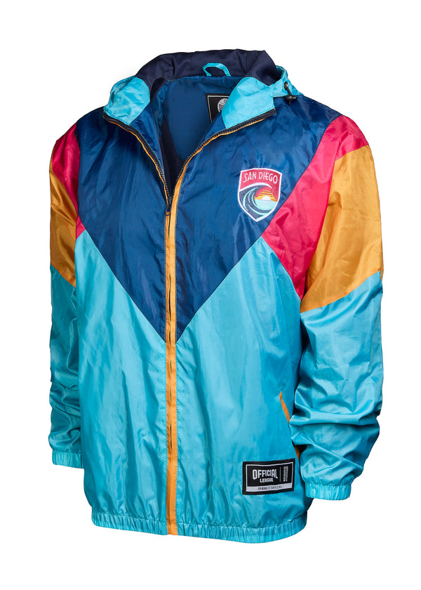 Unisex San Diego Wave FC Retro Sunset Wind Breaker