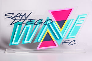 San Diego Wave FC Retro Sunset Wave Neon Sign
