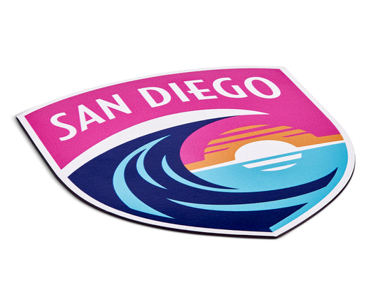 san diego wave fc logo on stickers and decals, showcasing team spirit and brand identity