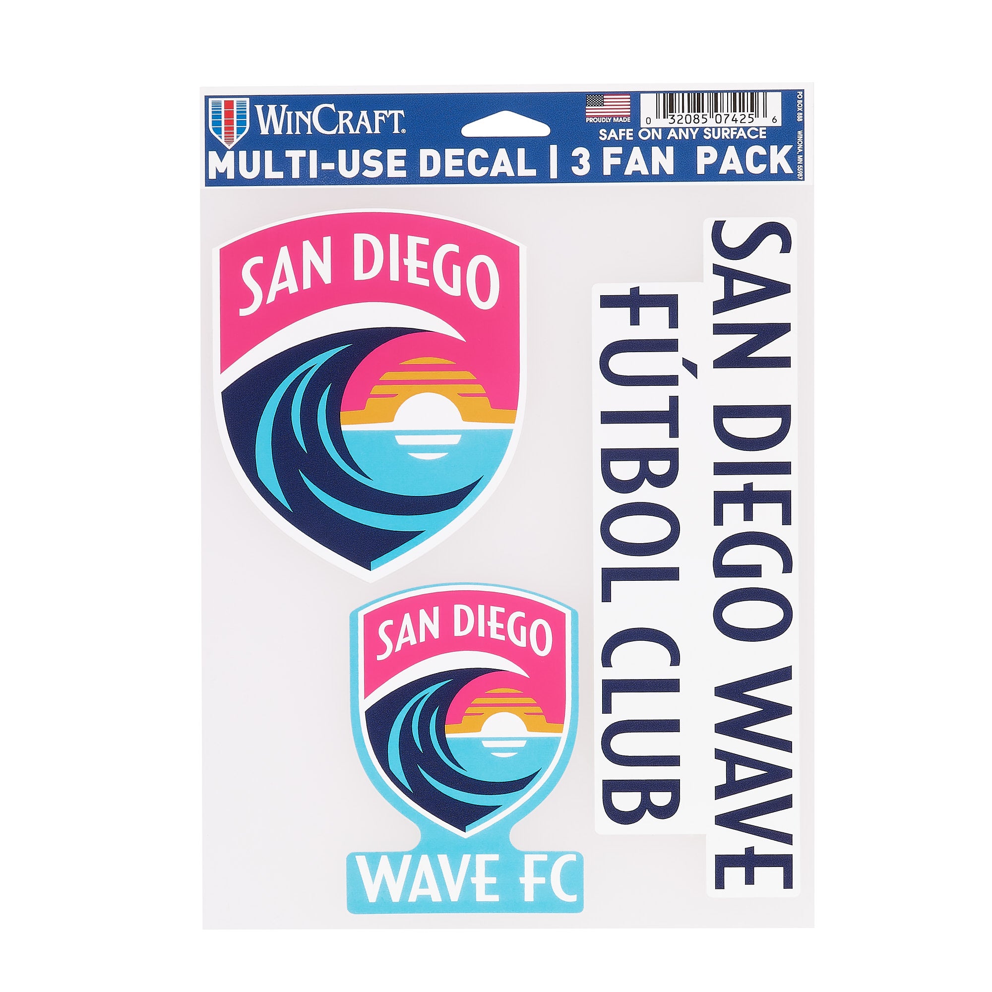 San Diego Wave FC 3 Pack Multi-Use Decal – San Diego Wave Fútbol Club