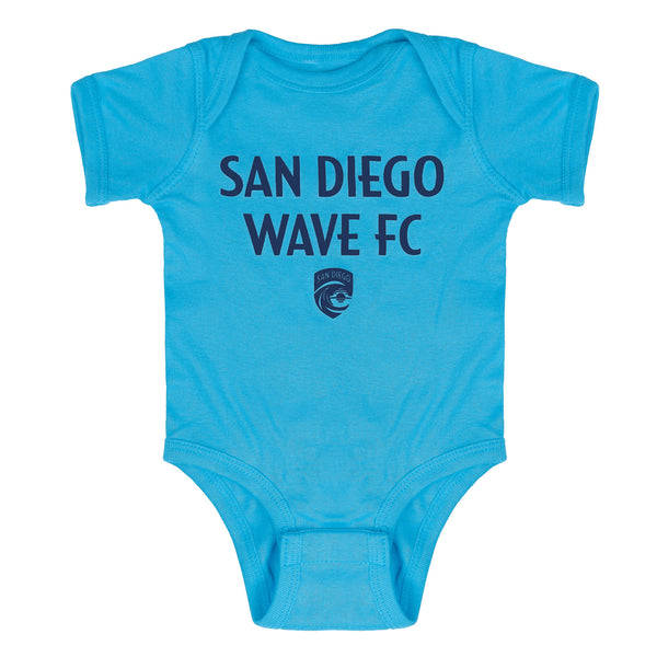 San Diego Wave FC One Color Stacked Logo Onesie