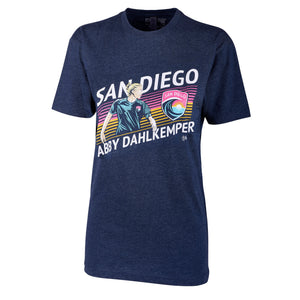 Unisex San Diego Wave FC Abby Dahlkemper Stripes Short Sleeve Tee