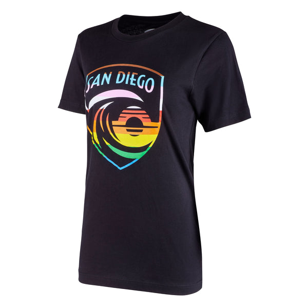 Unisex San Diego Wave FC Pride Crest Short Sleeve Tee