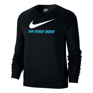 Women's Nike San Diego Wave FC Swoosh Crew Neck Fleece