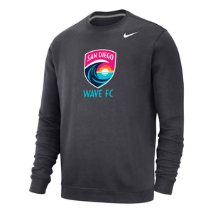 Men's Nike San Diego Wave FC Crest Club Fleece Crew