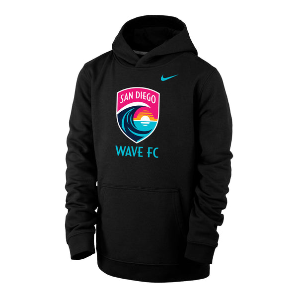 Youth Nike San Diego Wave FC Crest Club Fleece Hoodie