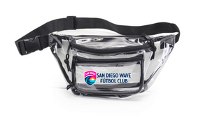 San Diego Wave FC Crest and Wordmark Clear Fanny Pack